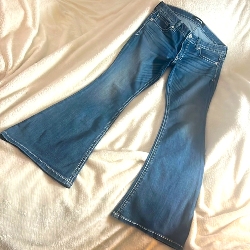 Express, Bell Flare, Low rise, 10 regular length, Jeans
